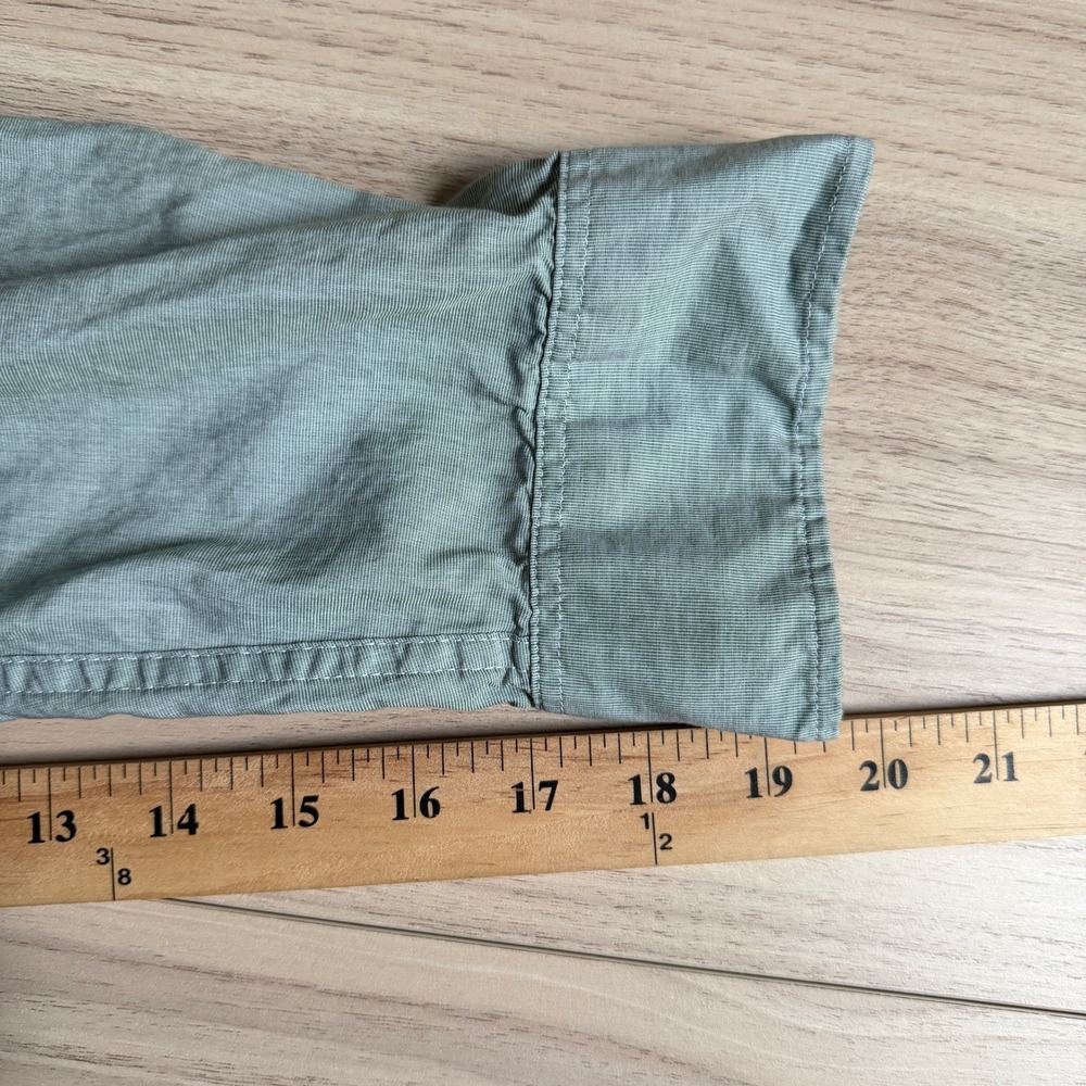 J.Crew Secret Wash Shirt Classic Fit Button Down Green Large Good - Picture 7 of 8